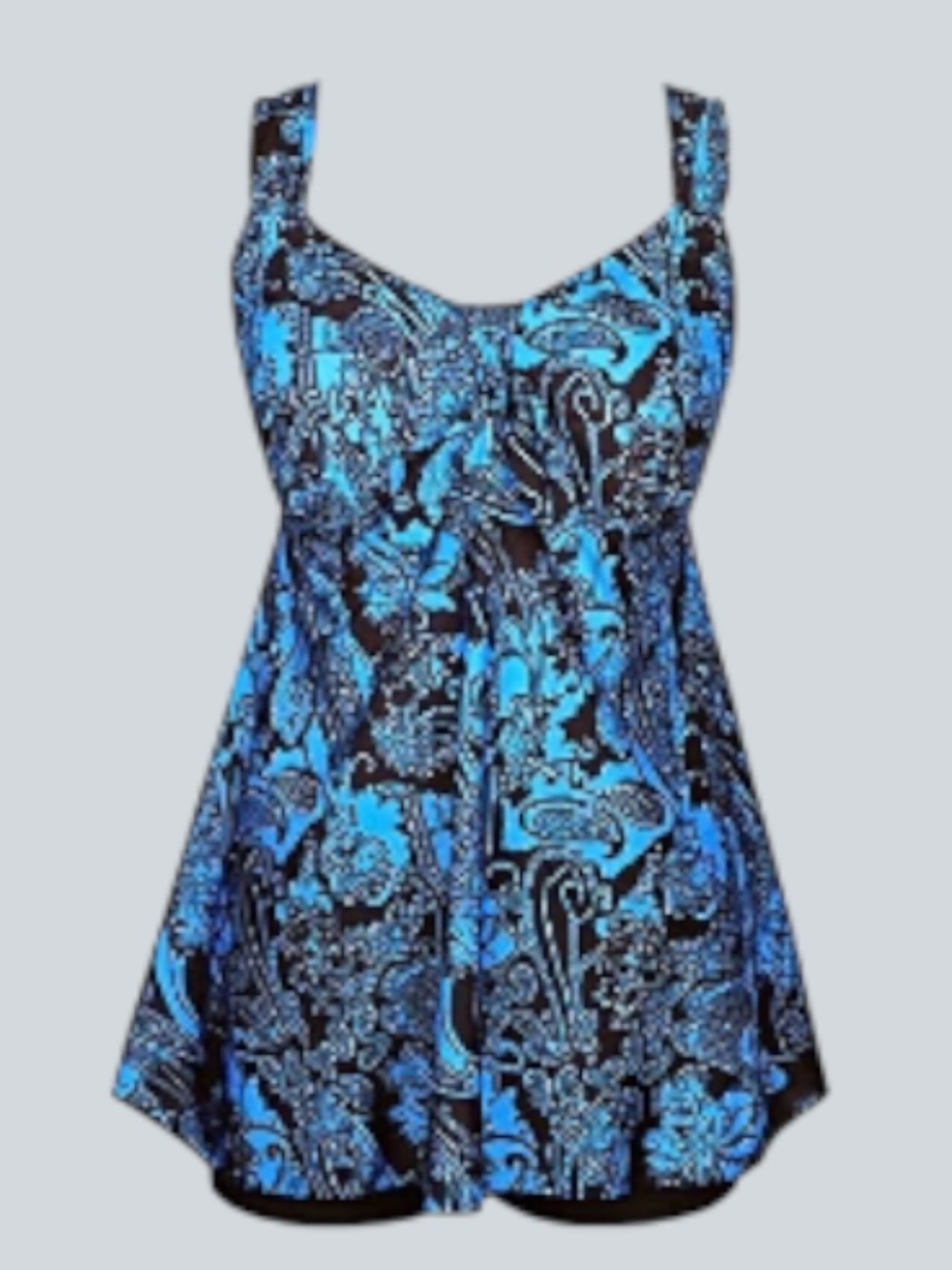 DANIFY Womens Plus Size Swimsuits Tankini Swimdress 2 Piece Size 14.